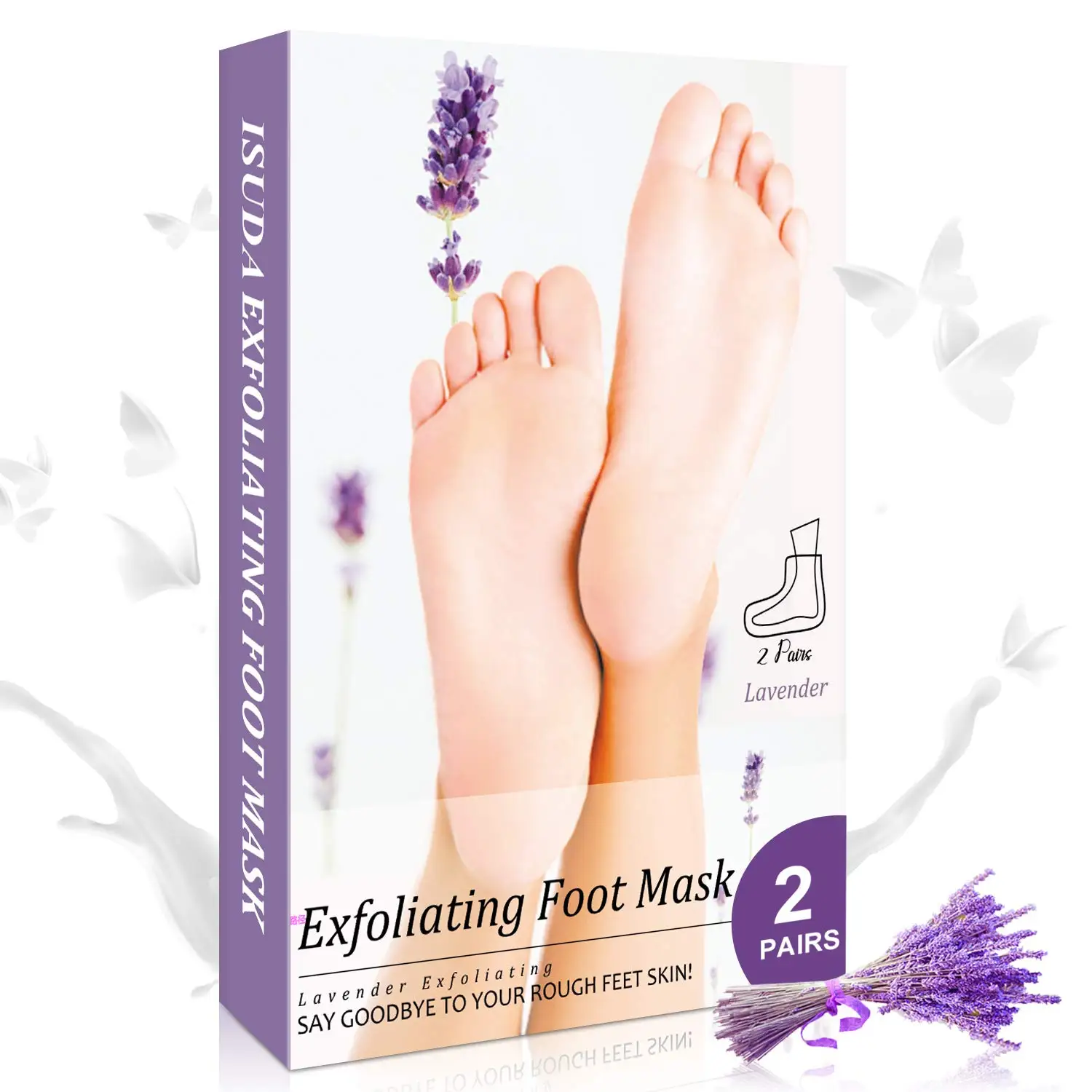 2 Pairs Foot Peeling Mask Exfoliating Foot Peel Mask Baby Soft Feet Moisturizing Socks Dead Skin Remover Peel Callus Booties