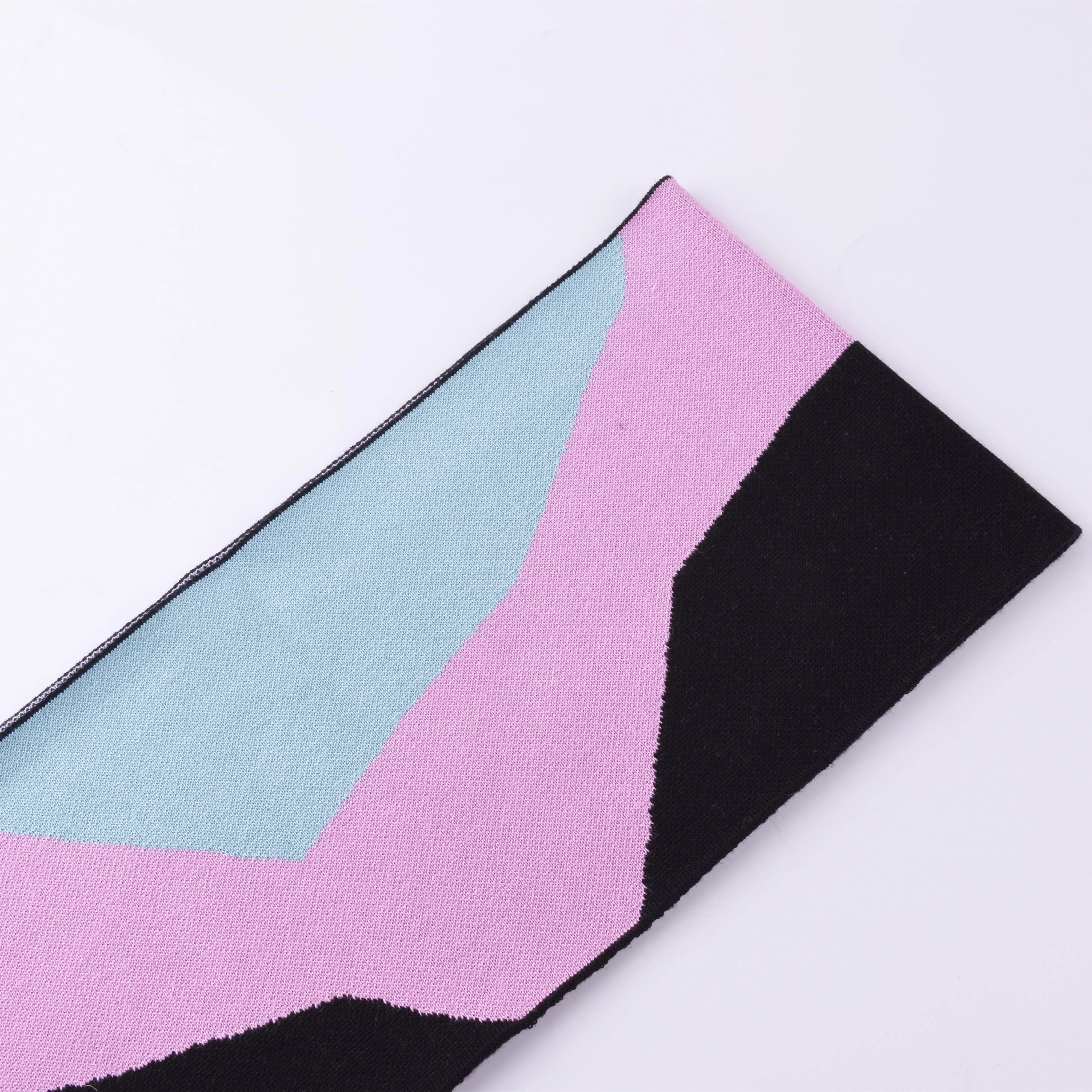 Custom 92% viscose 8% spandex jacquard rib cuffs rib fabric for clothing cuffs and feet