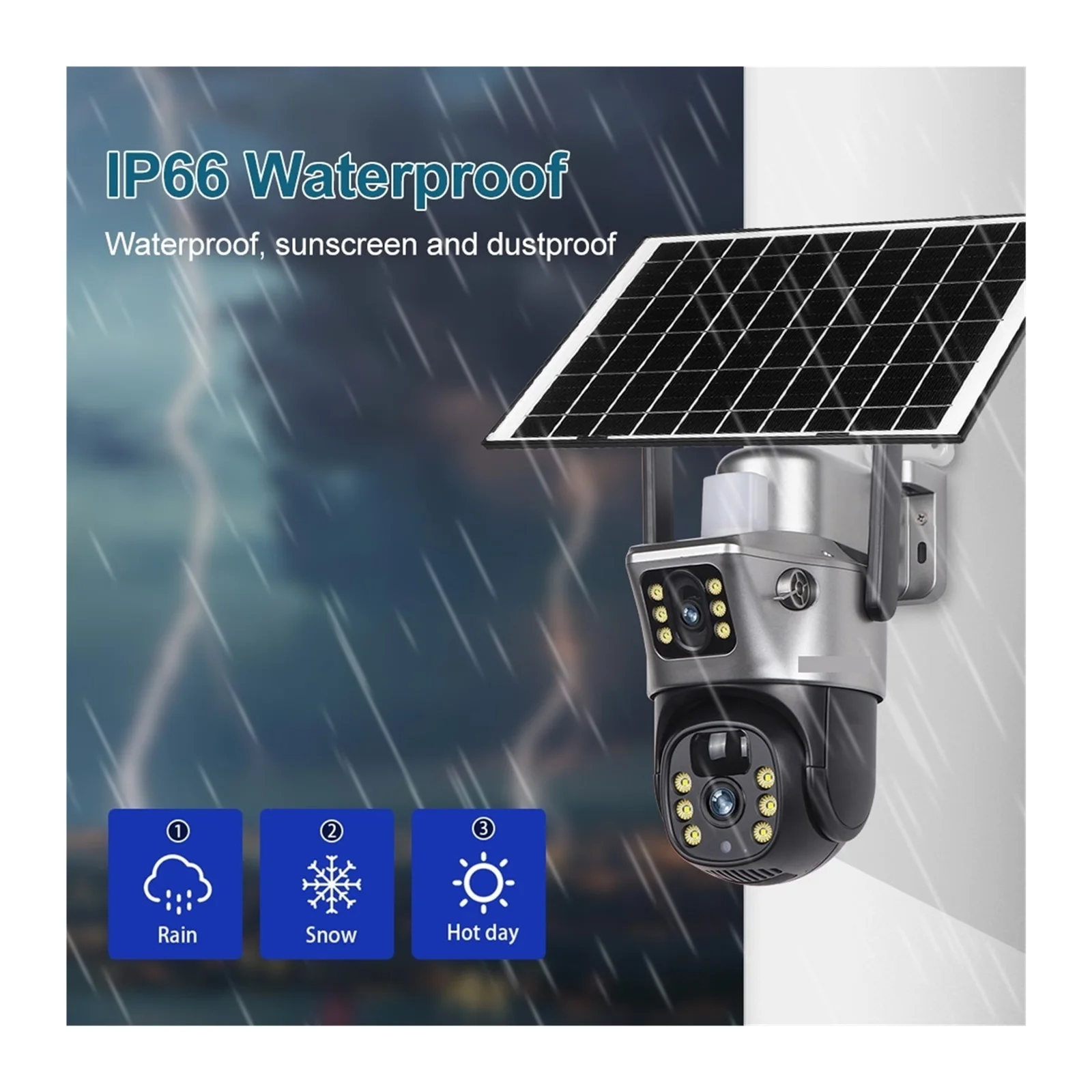 Senhuo 4K 8 Million WiFi Solar Dual Lens Dual Screen Battery CCTV Motion Detection Body Automatic Tracking Surveillance Camera