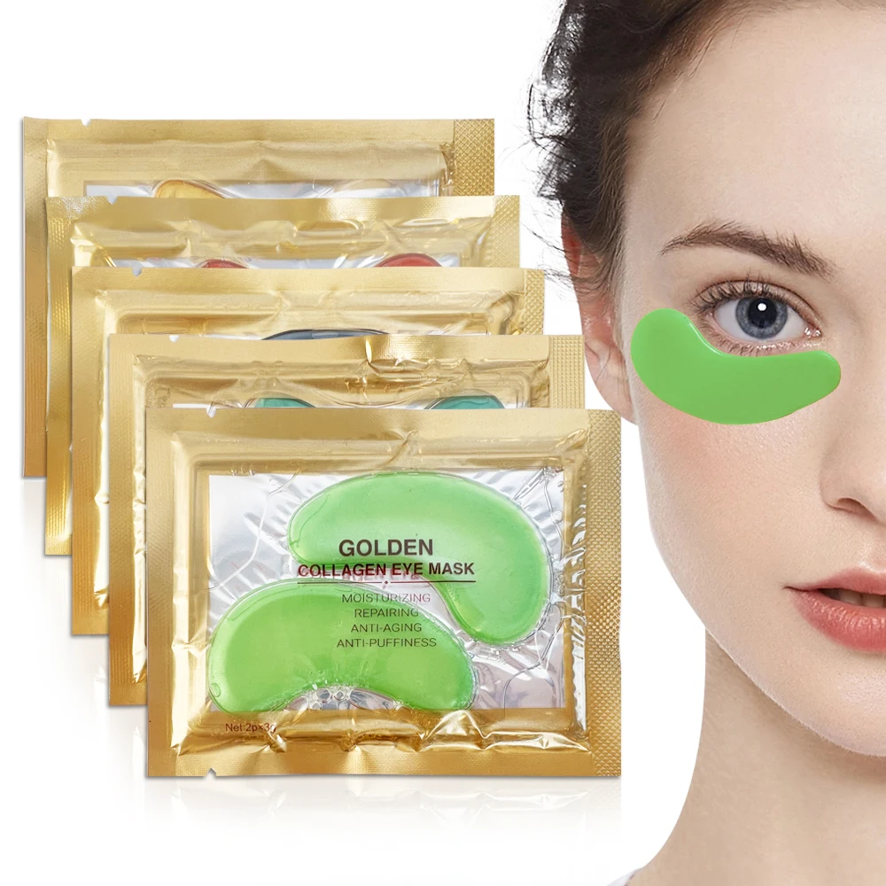 HODAF Under Eye Crystal Collagen Gel Pad Gold 24k Face Patch  Anti Aging Wrinkle