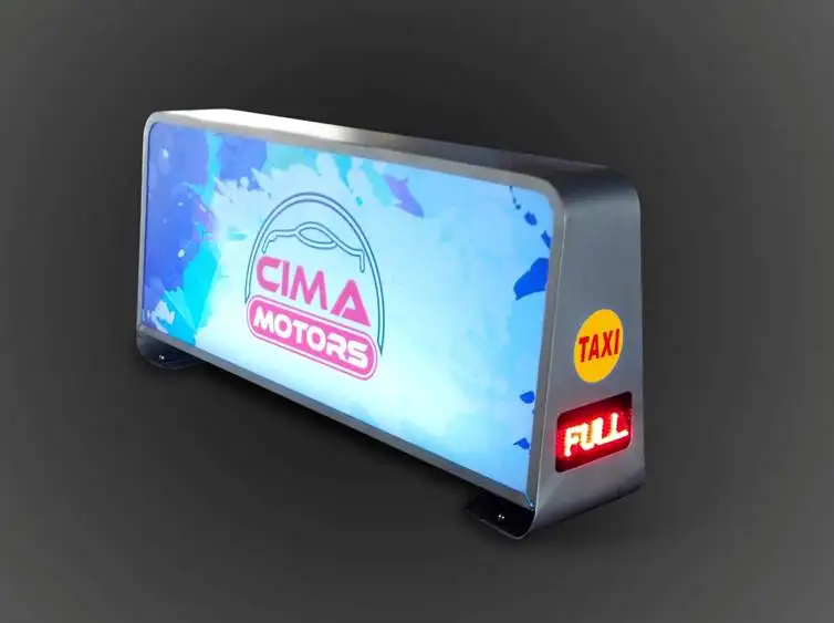 
Metal frame taxi top light box 