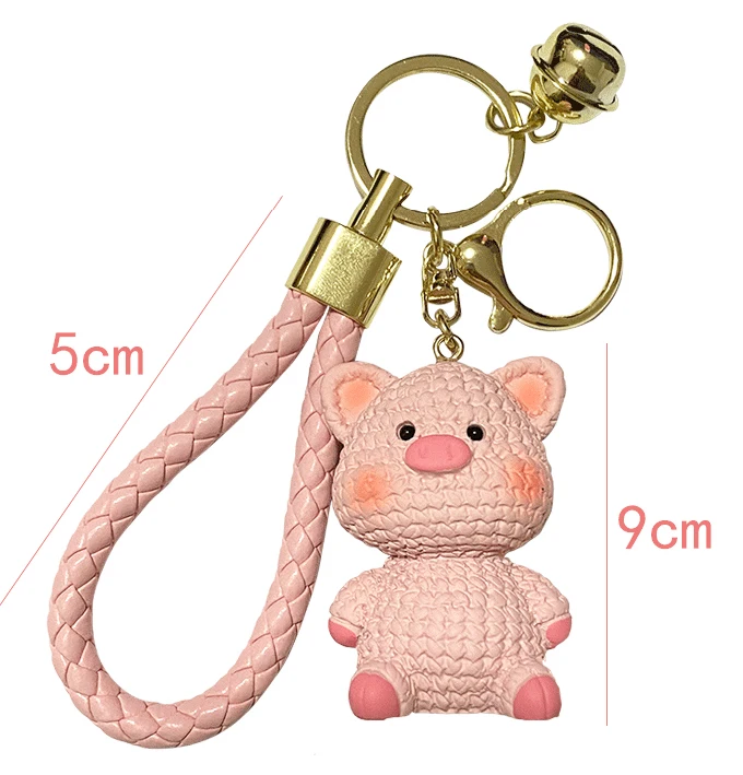 Kawaii Pendant Pig Rabbit Duck Dinosaur Wholesale Keyring Animal Custom Resin 3D Keychain Personalised