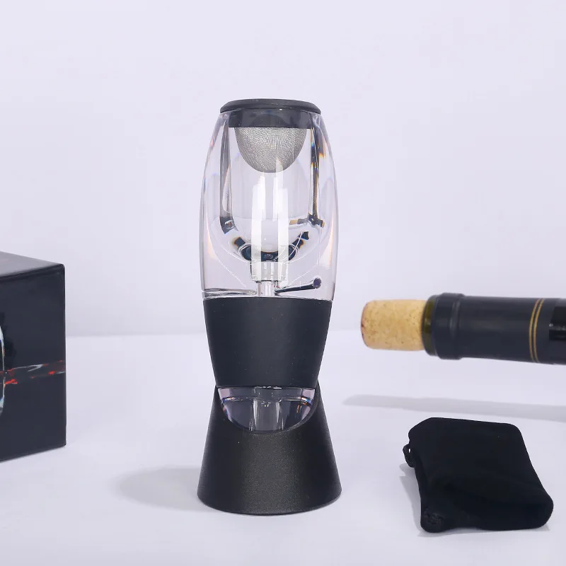 Carafe verseur de vin Wine Aerator Aerating Pourer Spout and Decanter With Holder Filter Magic Wine Aerator Decanter Set