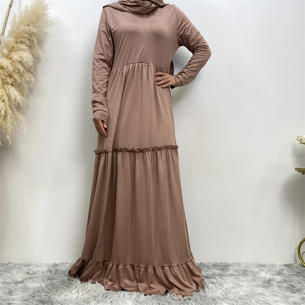 6378# Modest Khimar Hijab Abaya Maxi Dress with Scarf 8 Colors Muslim Middle East Women Islamic Clothes