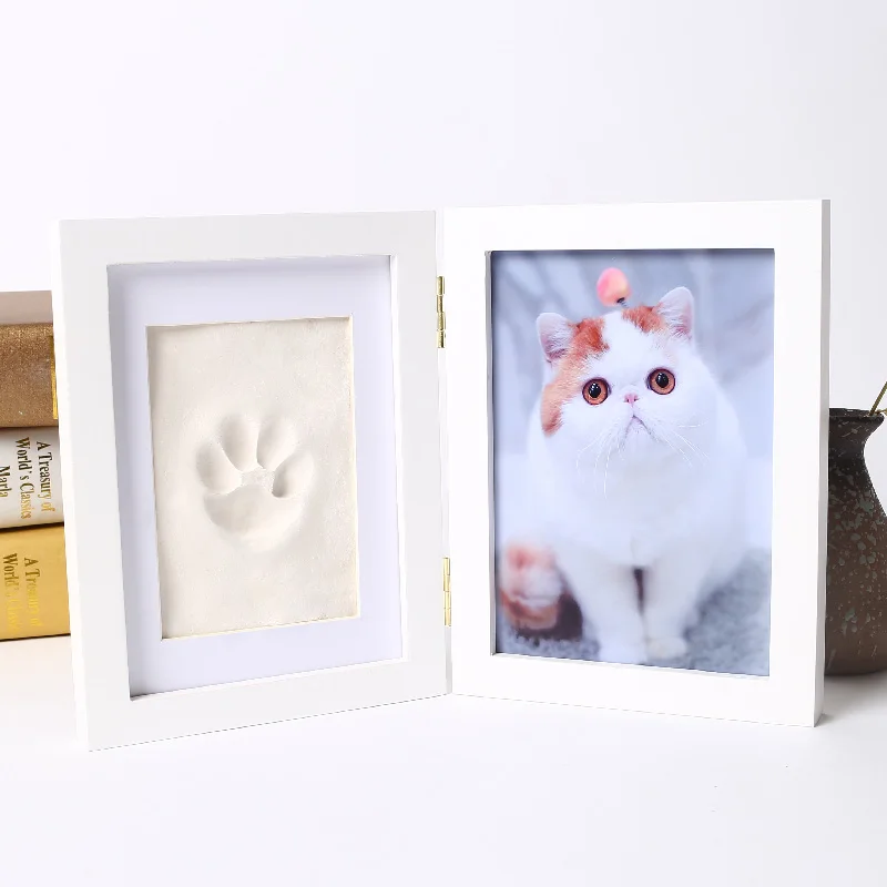 Pet Paw Print Kit Picture Frame and Photo Book Cat Commemorative gifts Customized pet footprint souvenirs
