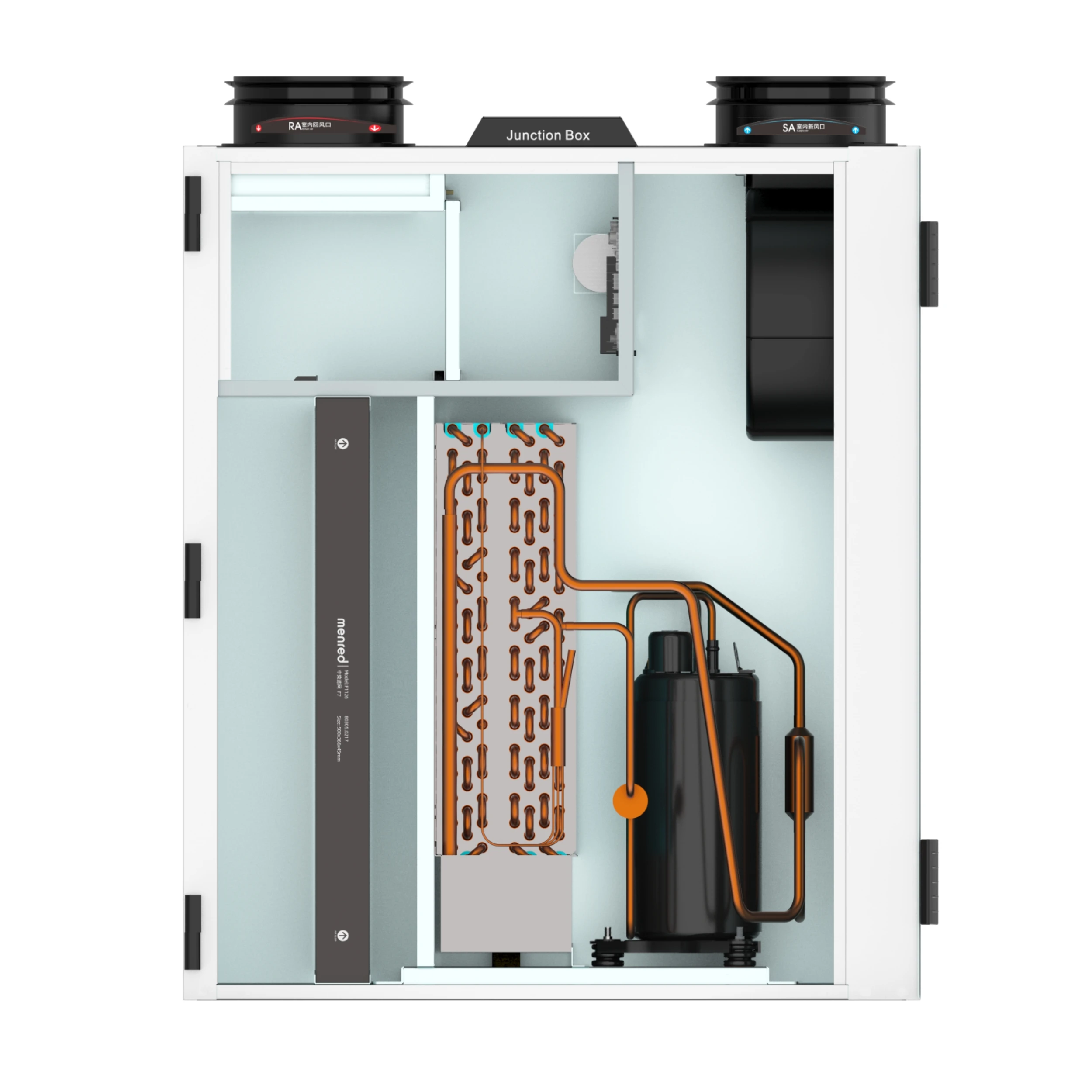 Menred G2  Ventilator HVAC System Wall Mounted Home Air Dehumidifier 60L per day
