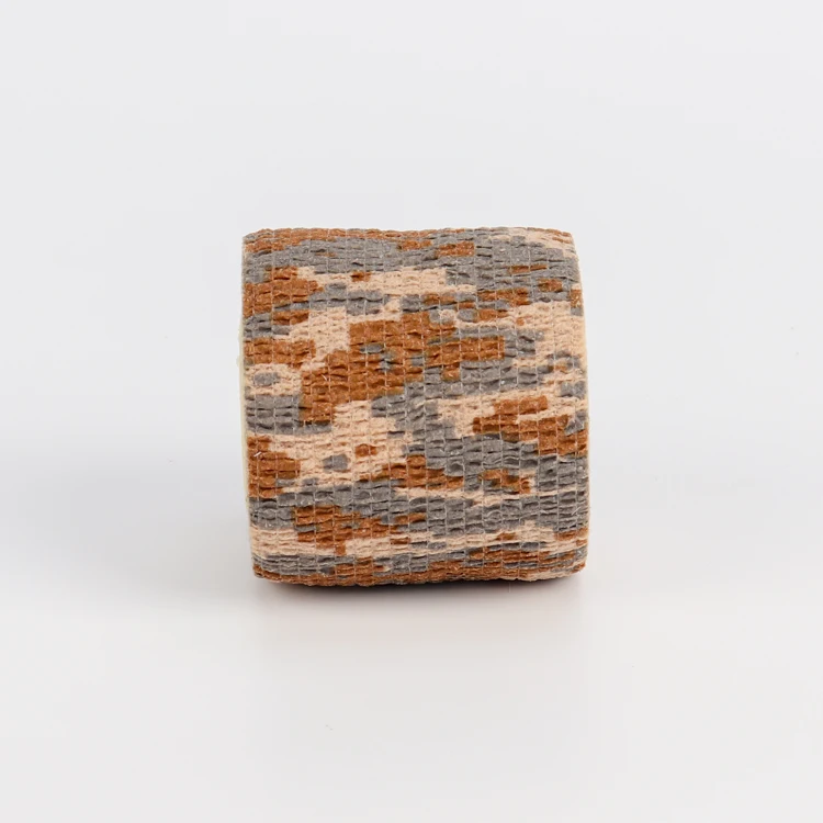 Colored Camouflage Printed Pattern Non-woven Cohesive  Bandage For Camping Hunting