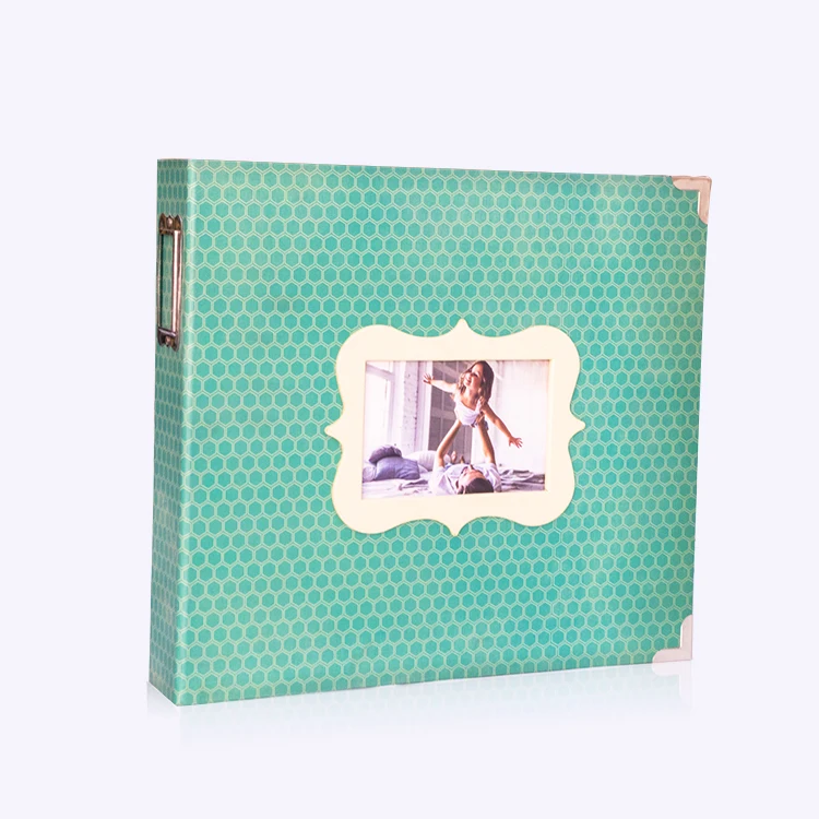 Yicheng factory customized 12 x 12 inch DIY scrapbook with beautiful window photo album