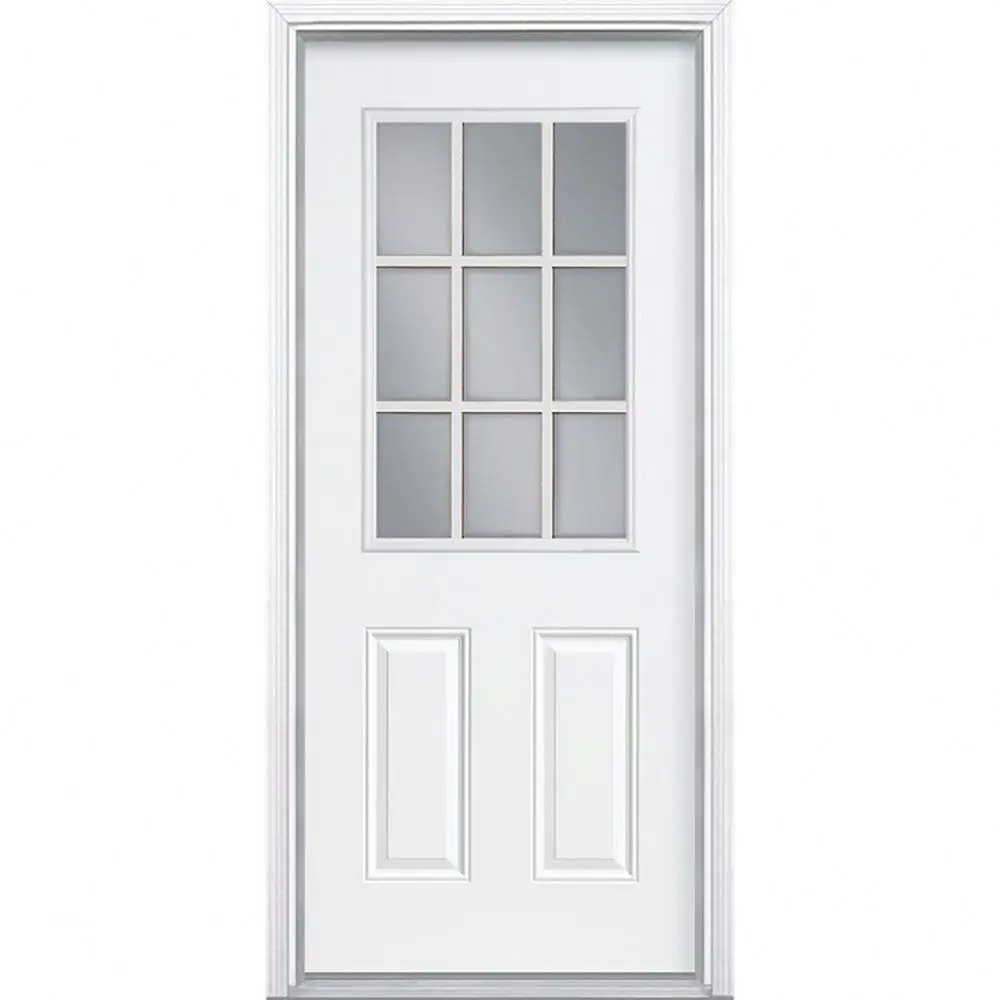 Lead The Industry Good Price Wood Doors With Frost Glasses Added wood bedroom door