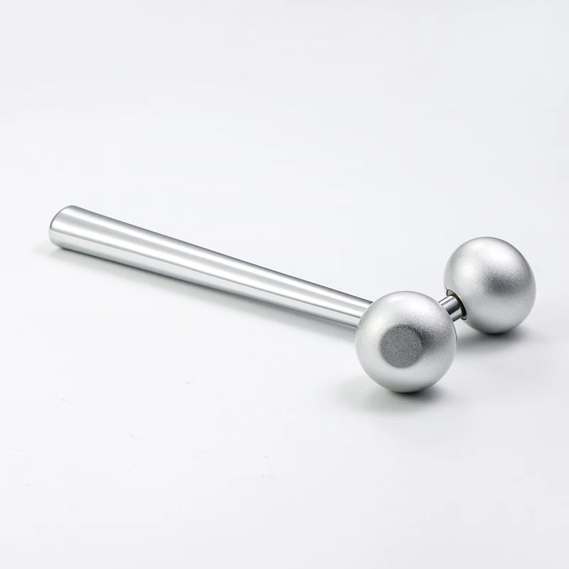 3D Face Sculpting Double Chin Reduce Tool Skin Massage Silver Facial Roller for Face Lifting