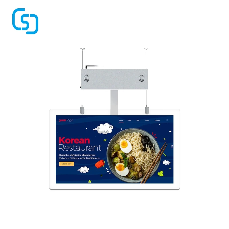 Shop Window Hanging Transparent Advertising Screen High Brightness Double-Sided Display Lcd Digital Signage Window Display