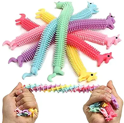 Soft Rubber Noodle Stretch String Unicorn toy Anti Stress hand fidget toys pack Squish Sensory Autism Adult For Children Toys