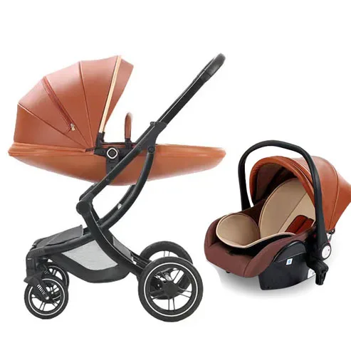 new modal luxury folding 3-in-1 egg shape eggshell push chair baby stroller with adjustable canopy for 0-36 months new born