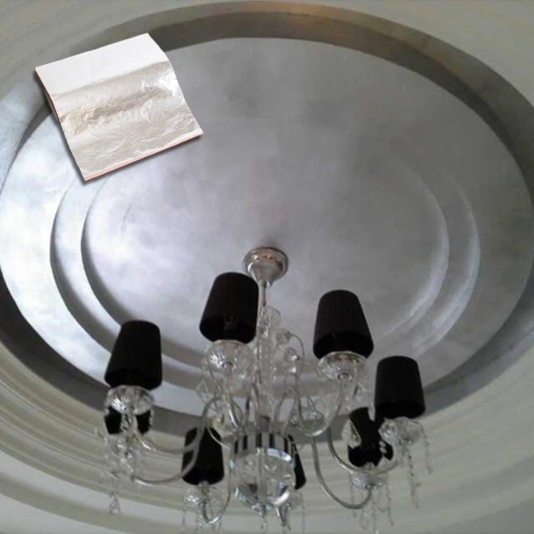 High quality 14*14cm Italy silver foil for home decoration arts gilding crafting decoration silver leaf sheets