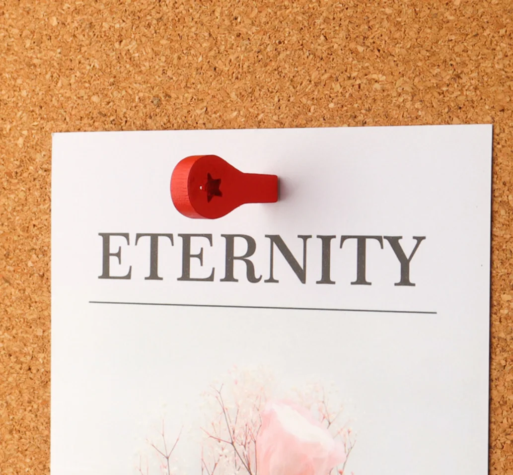 40 pcs Creative Wood Push Pins,Decorative Wood Map Pins for Travel Hanging Art Picture Photo