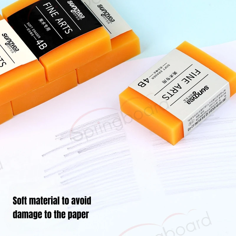 Large and Long Lasting 4B Art Eraser Rubber Environmentally Friendly Debris Free Green Safe Eraser