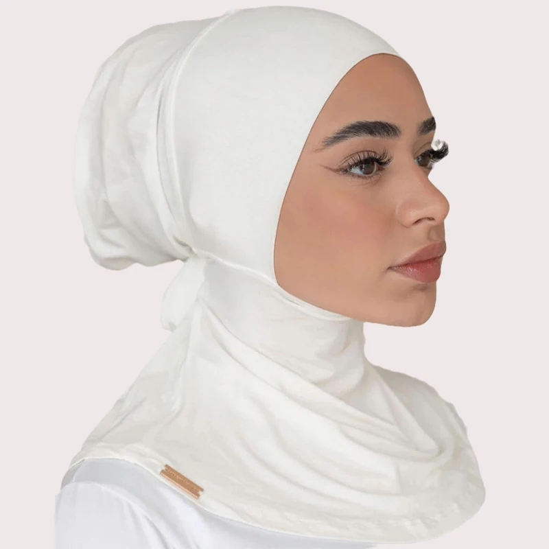 Women neck cover bamboo cottonTie Back Inner Hijab Caps  stretch tie back ninja hijab cap underscarf hijab caps