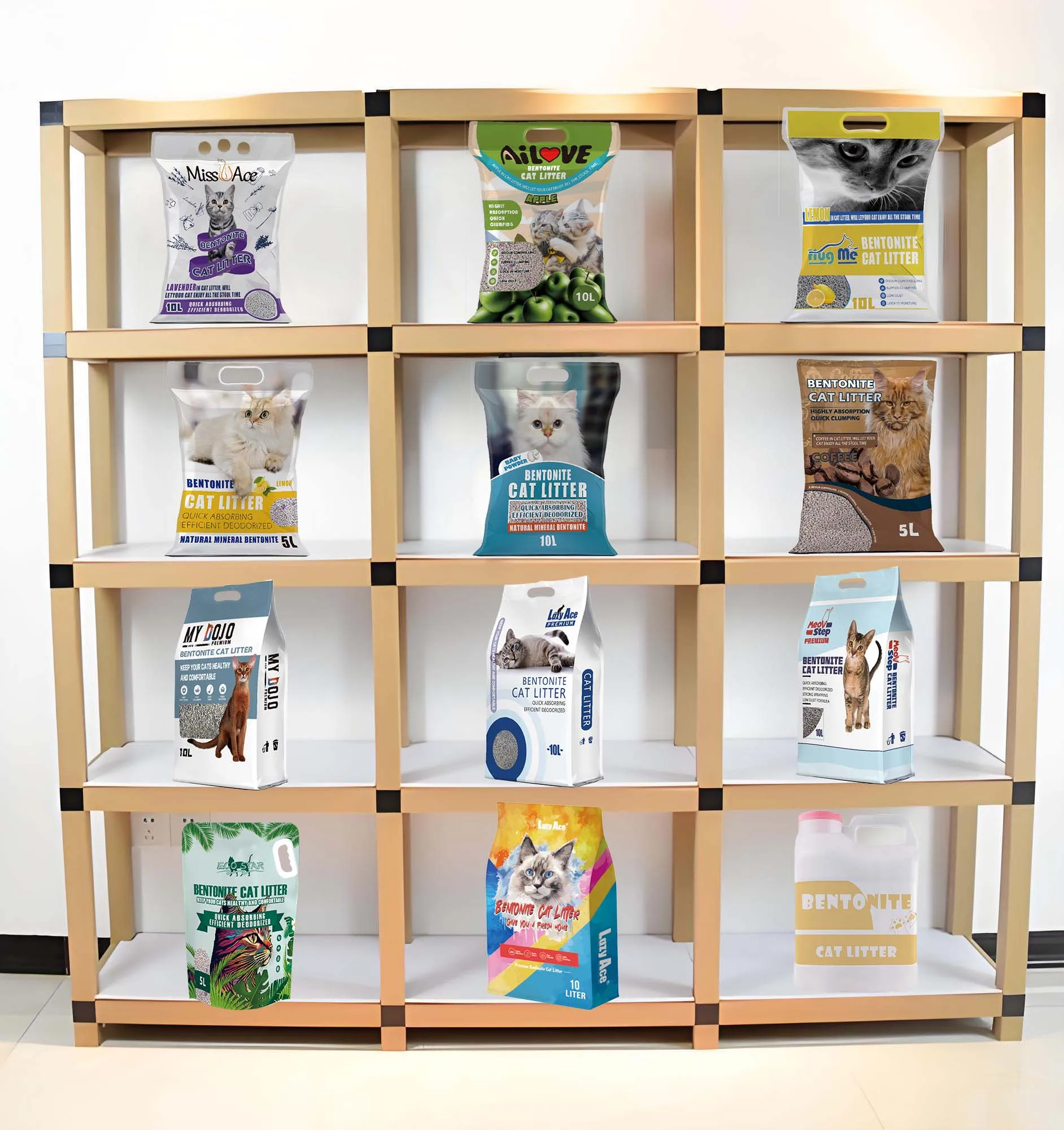 Factory OEM/ODM Hard Clumping Bentonite Cat Litter Wholesale 1.0-3.5mm Ball Shape Lavender Scent