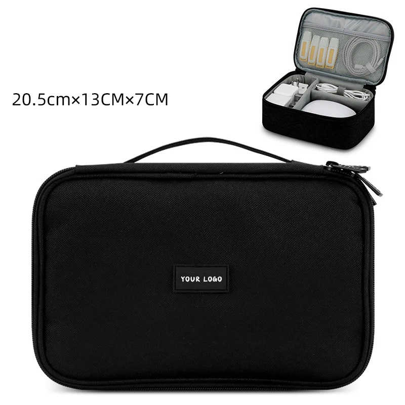 Multifunctional Travel Digital Data Cable oxford Storage Bag Cord Protector Cable Travel Organizer Bags for Earphone and Charger