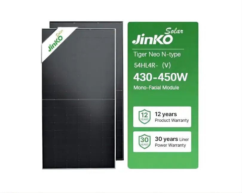 Jinko Topcon Solar Panels 430W 435W Tier 1 All Black Photovoltaic Panel For Sale