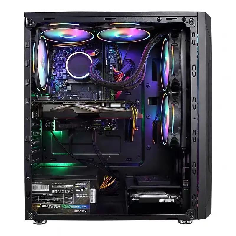 High Quality Gaming PC Desktop Computer Gaming Case ATX Computer Case & Towers CPU Cabinet with RGB ARGB Fans