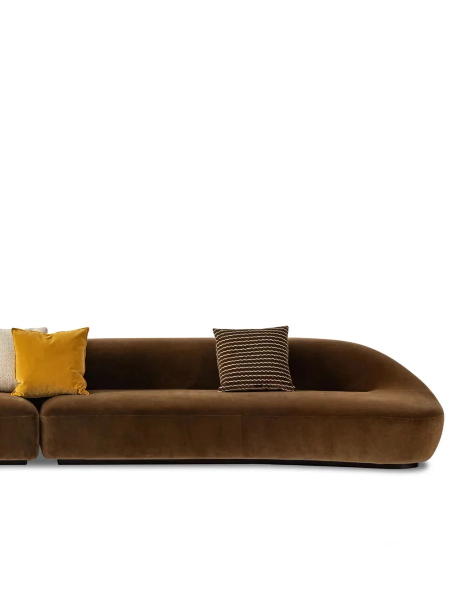 Fabric new curved sofa Italian villa design living room combination custom furniture Foshan furniture