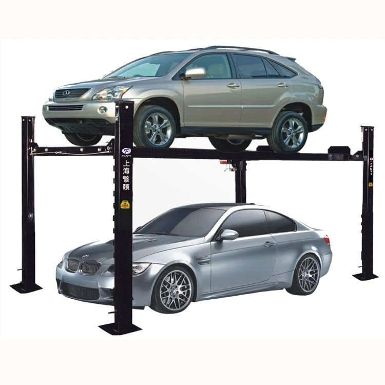 Integrated car parking system vehicle storage system 4 post Triple car parking lift