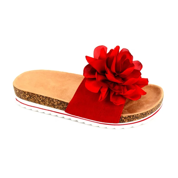 
Factory Slip on Satin Silk Flower Sandals Suede Slide Sandal for Ladies Summer Slippers Women Shoes Sandals OEM Customized 