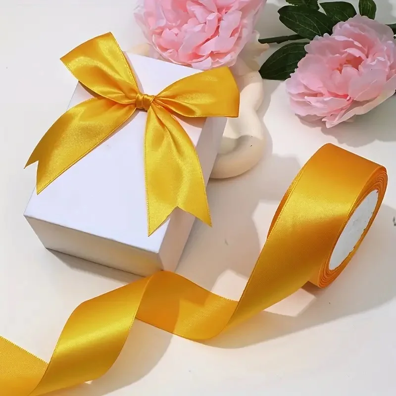 New arrival 4cm 1.5 inch gold decoration polyester nylon satin chair sashes bow gift ribbons for birthday