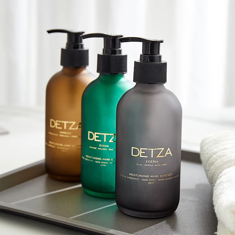 Factory Director Boston Round Hair Conditioner Empty Luxury 100ml 200ml Glass Soap Dispensers