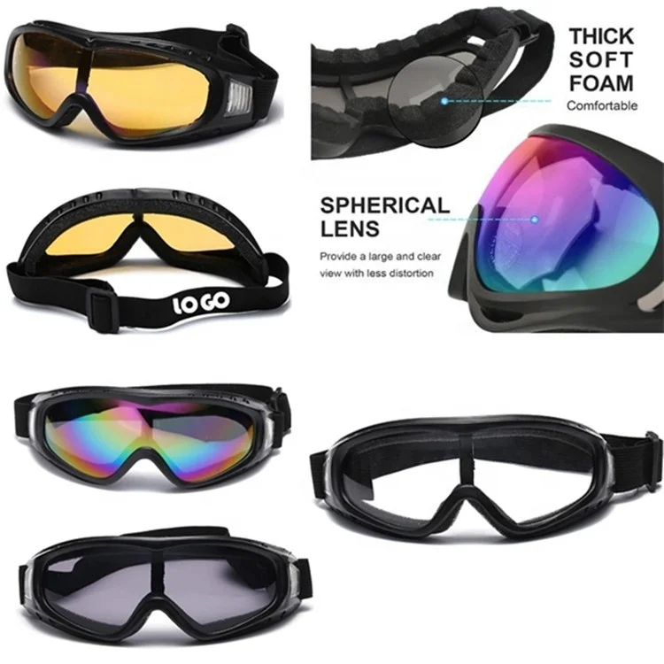 
Hot Selling High Quality UV400 Protection Anti-Glare Lenses Ski Goggles Snow Snowboard Goggles 