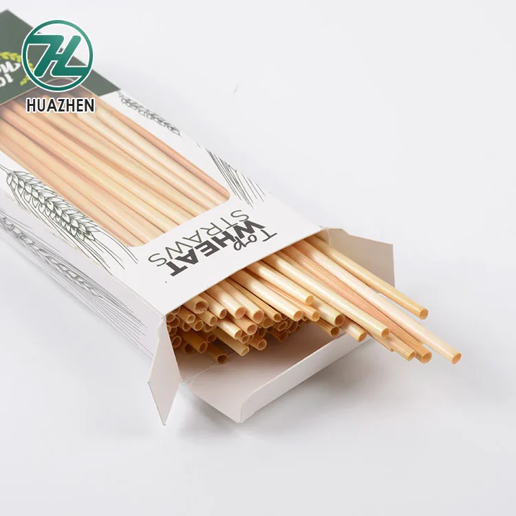 Compostable eco friendly biodegradable wheat drinking straw