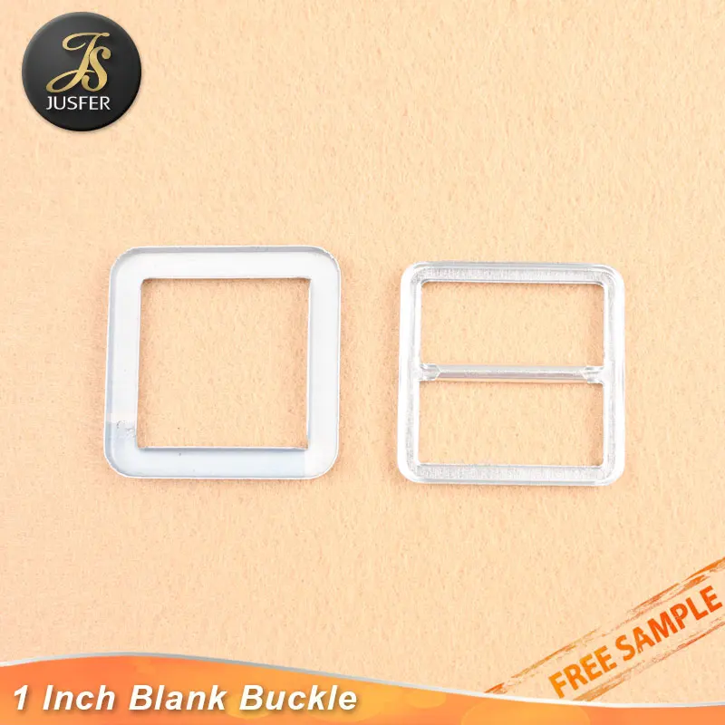 Exclusive dealing 1 inch square metal blank buckle self cover belt buckle part