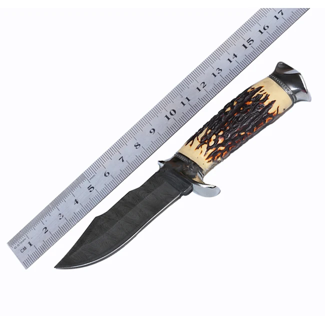 knife fixed damascus blade socom edc forged  handmade survival bushcraft combat hunting bone knife knives