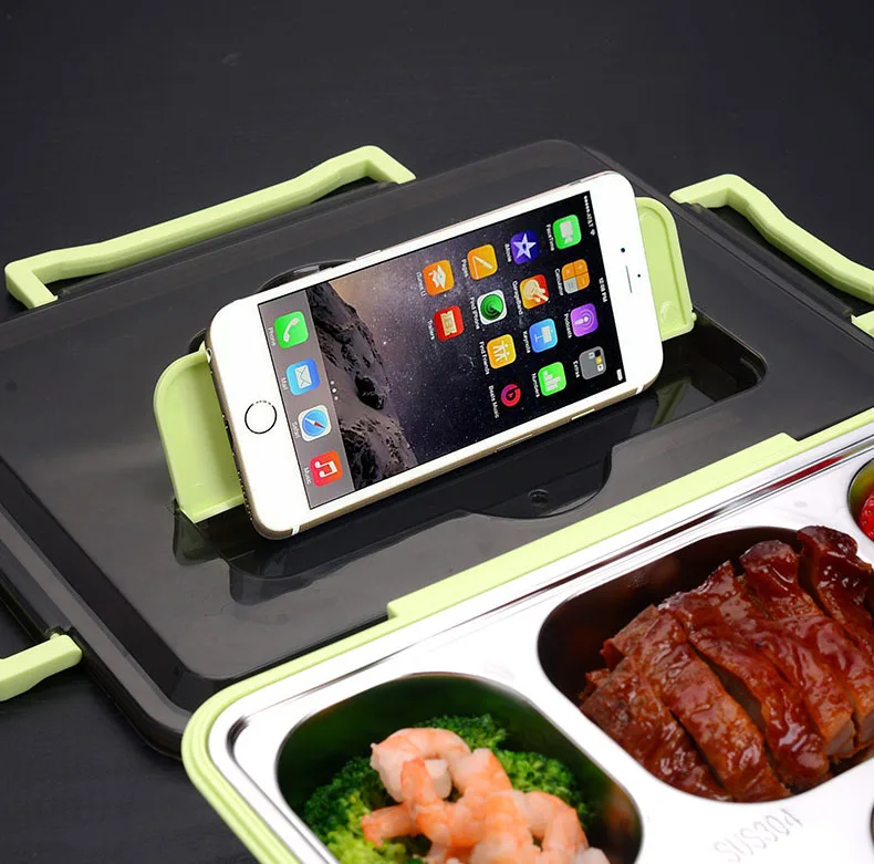 Custom large capacity 5 compartment leakproof tiffin food container stainless steel insulated school kids thermos bento lunch