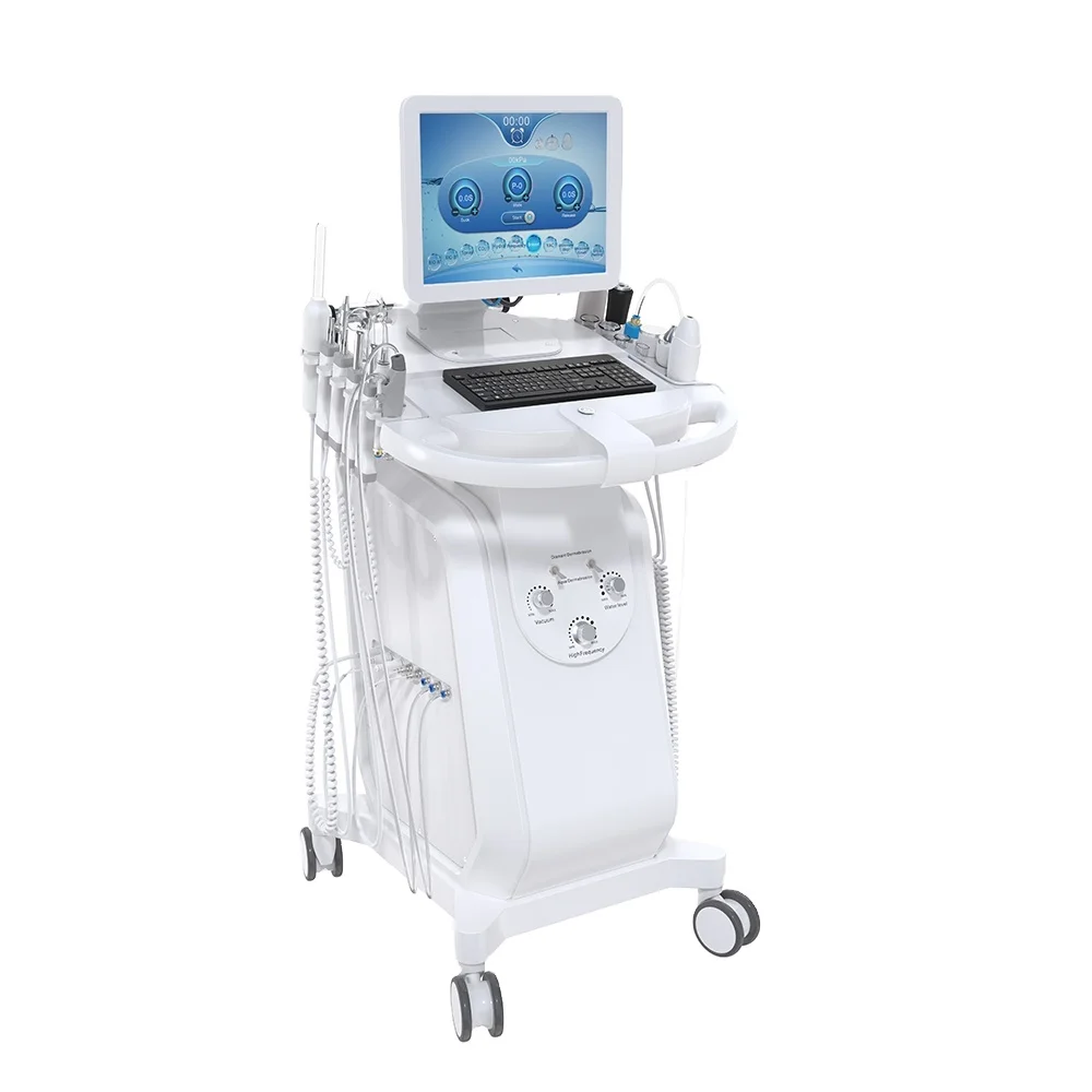 2022 new arrival hydra 15 in 1 dermabrasion spa master machine skin analyzer diamond peel vacuum pen hydro dermabrasion