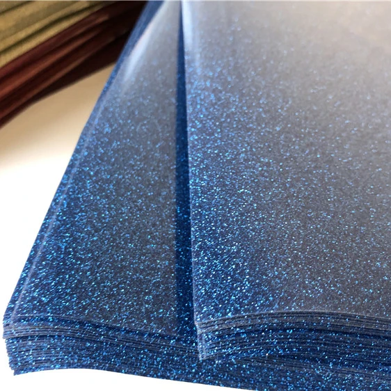 Easyweed Korea Quality 50cm Glitter Flex Pu Heat Transfer Vinyl for Clothing