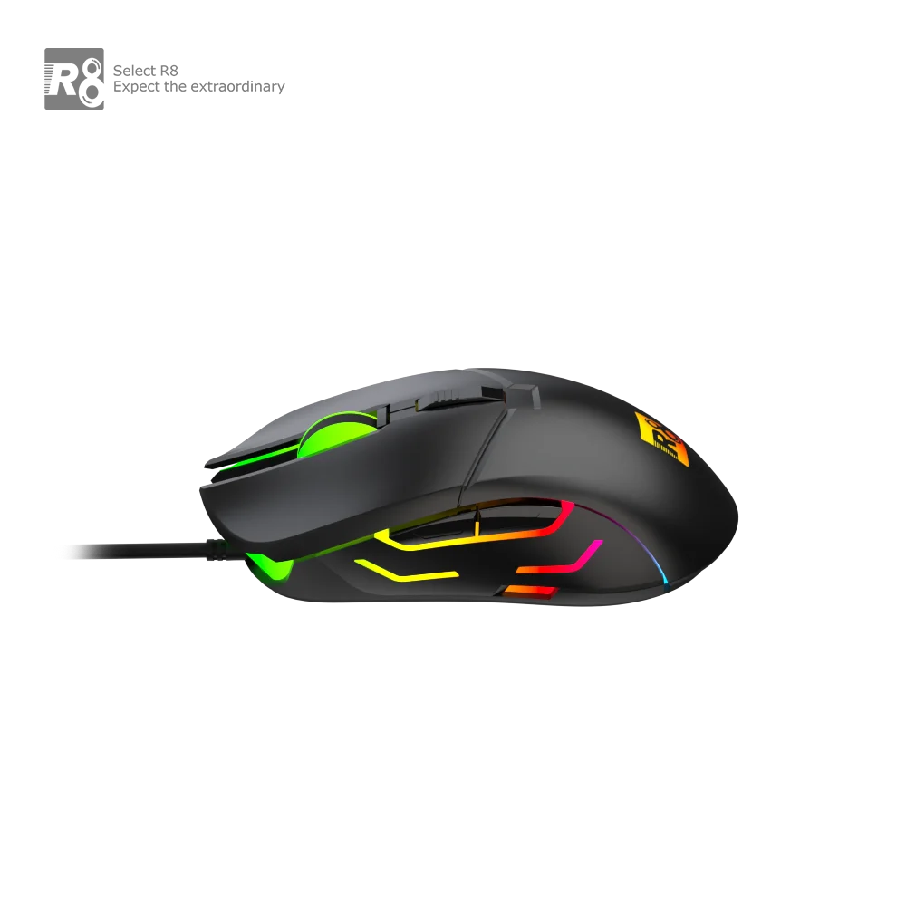 2023 Cheapest coloful rgb LED backlight wired 6D optical gaming mouse for Desktop Computer
