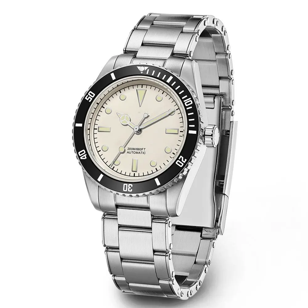 Men Diving Watch Japan Original Design Automatic Mechanical Movement Waterproof Luminous Dial Clock