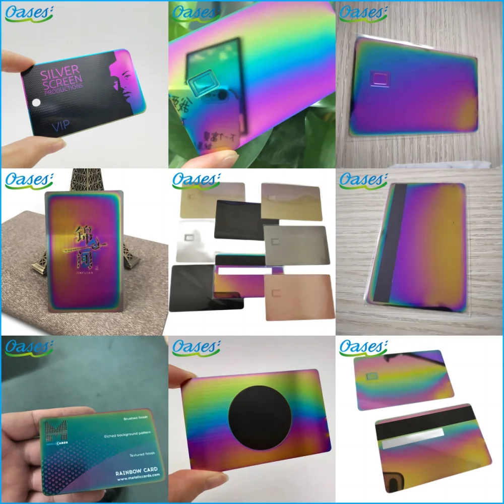 Rainbow metal  cards