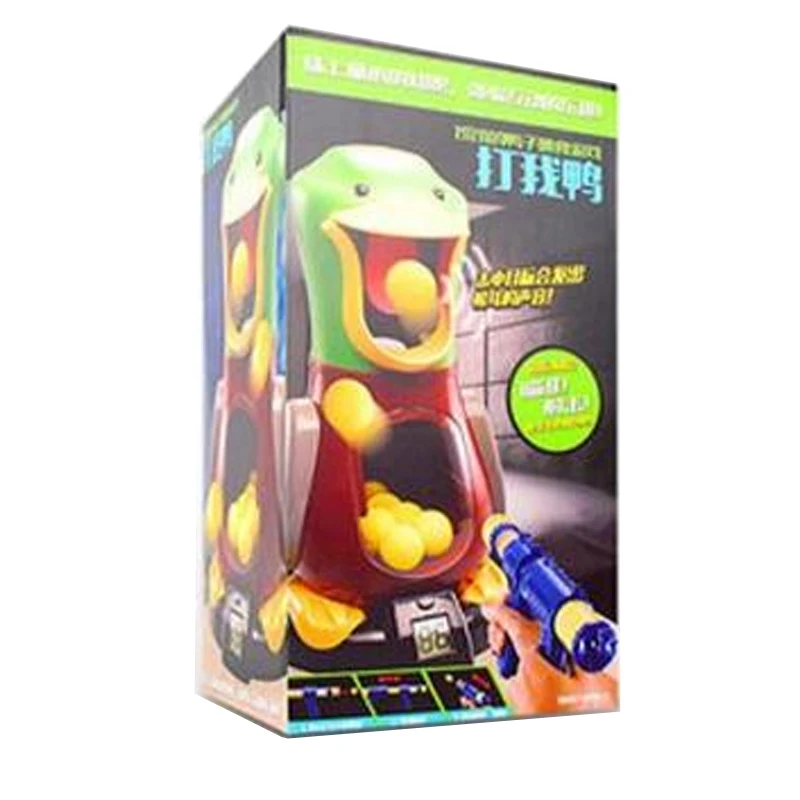 New table top shooting ball toy sound light scoring hit me duck kids shooting games for sale