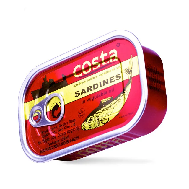easy open 2 pc TFS empty 1/4 club cans for sardines