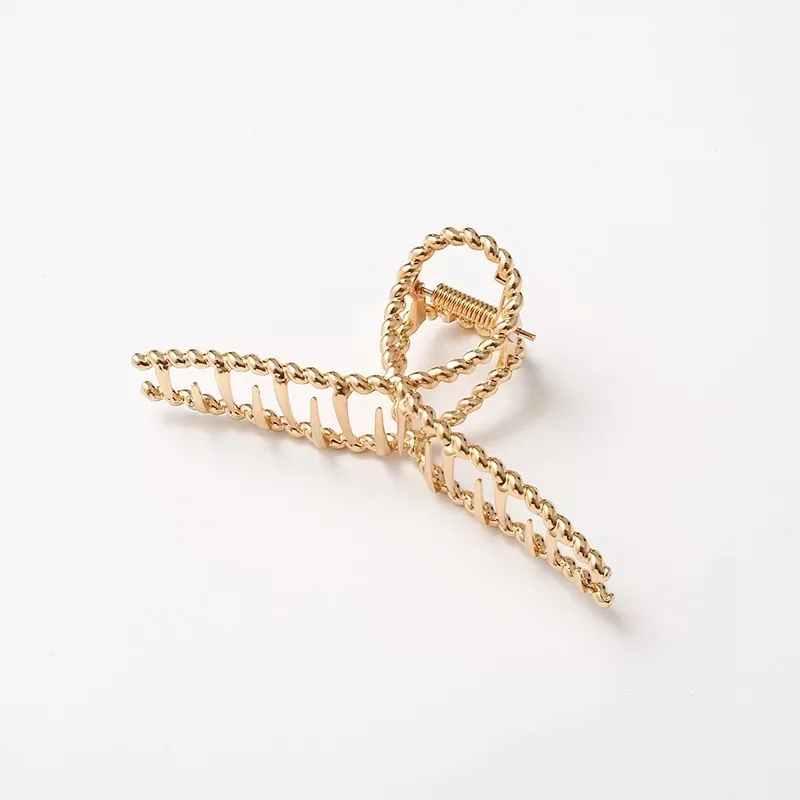 elegant metal golden Claw Hair Clip for girls and women for christmas