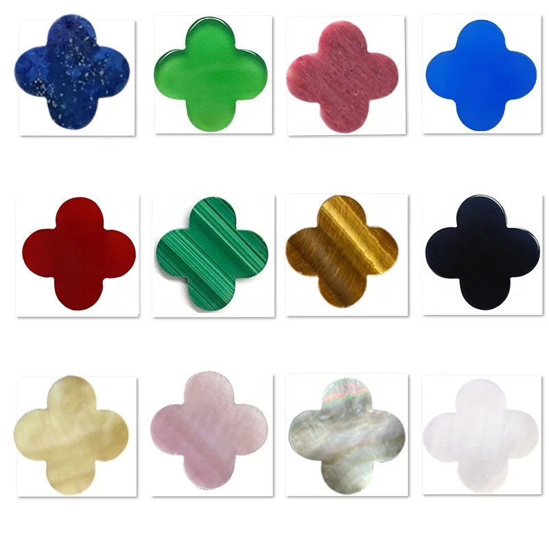 Beautiful 12mm goldstone Four Leaf Clover Stone