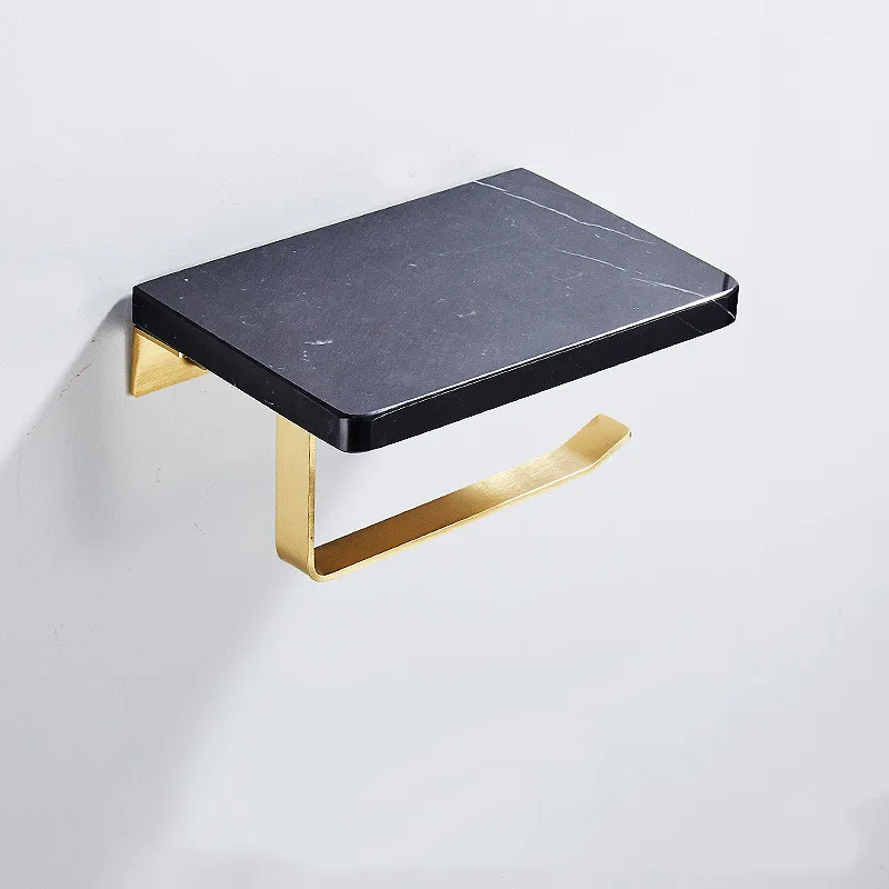 Bathroom Toilet Bathroom Hardware Pendant Set Brass European Bath Towel Rack Black Towel Rack Set