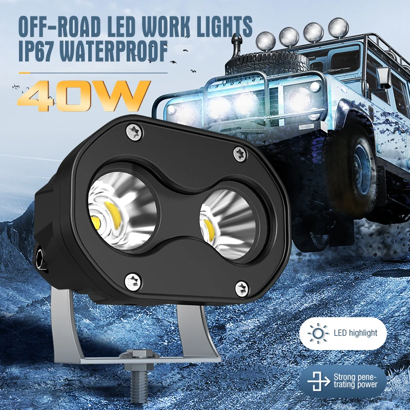 Xenplus LW5 20W Spot  LED Work light LED Pods for Driving Offroad Boat Car Tractor Truck 4x4 SUV