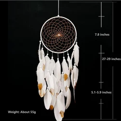 Factory Dream Catcher Cars Ring Satin Dream Catcher Feather Wall Hanging Boys and Girls Party Room Home Decor Ornaments Gifts