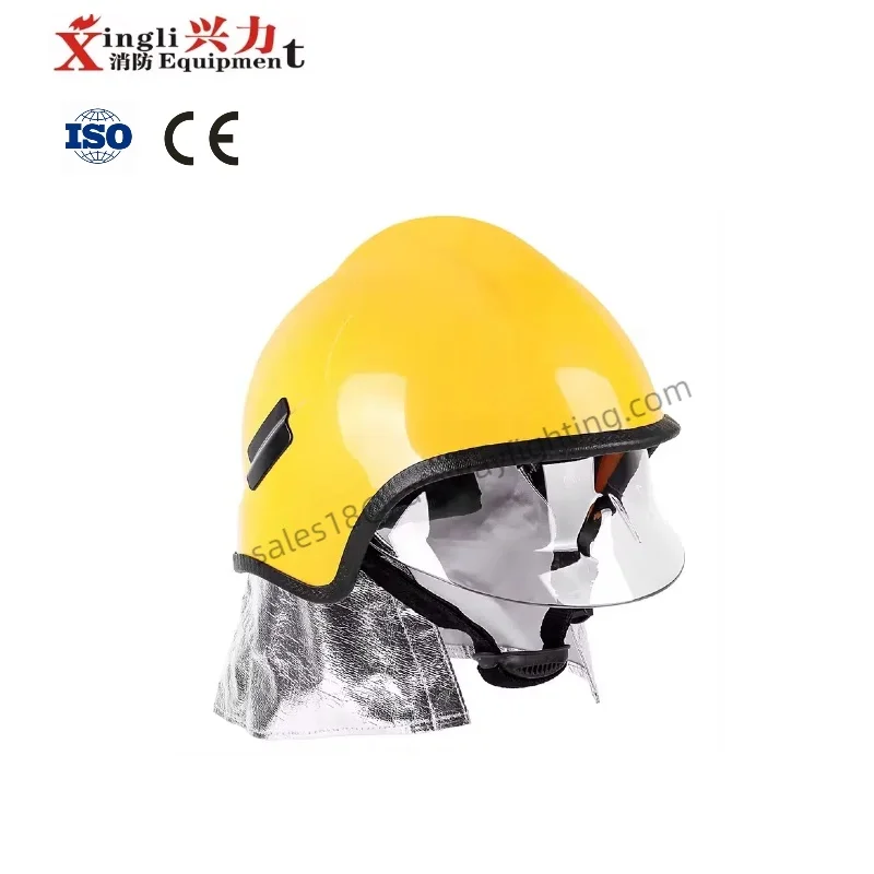 European Type Factory Direct Sale Fireproof Safety fireman Helmet Fire Fighting Equipment Hat