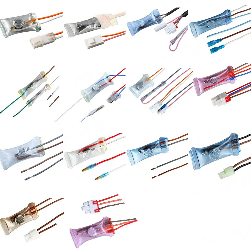 Various types of bimetal defrost thermostat refrigerator accessories temperature control switch defrost thermostat