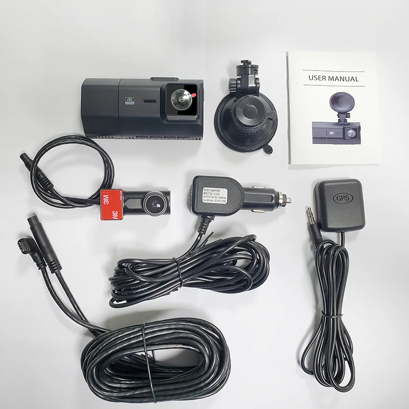 HM600 2-дюймовый 3-канальный передний Sony IMX 4K Cabin 1080P задний 2K видеорегистратор приборная панель WIFI GPS присоска кронштейн